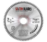 TCT18580TTCG Hoja de sierra circular Saxton TCT de 185 mm x 80 t x 30 mm de diámetro (anillo de 16, 20, 25 mm y 25,4 mm) de aluminio