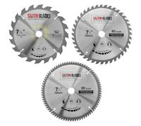 TCT185MXB20B Saxton TCT - Hojas de sierra circular, 185 mm x 20, 40 y 80 T x 20 mm (anillo de 16 mm), compatible con Evolution Bosch, etc. (paquete de 3)