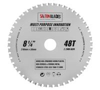 TCT21048TMPT Saxton TCT - Hoja de sierra circular multiusos (210 mm x 48 dientes, para madera y metal, compatible con Bosch, Dewalt, Ryobi, Makita, etc