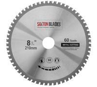 TCT21060TMB Saxton TCT - Hoja de sierra circular de acero de aluminio y cobre (210 mm x 60T) para Bosch Makita Dewalt Evolution compatible con sierras de 216 mm