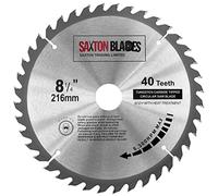 TCT21640T Saxton TCT - Hoja de sierra circular para madera, 216 mm x 30 mm, orificio x 40 T para Bosch, Makita, Dewalt