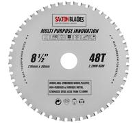TCT21648TMPT Saxton TCT - Hoja de sierra circular multiusos (216 mm x 48 dientes, para madera y metal, compatible con Bosch, Dewalt, Ryobi, Makita, etc