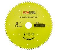 TCT21680TPRO Saxton Professional Range TCT Hoja de sierra circular 216 mm x 80 T x 30 mm, 16, 20, 25 mm anillos de reducción