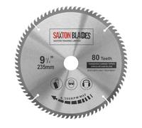 TCT23580T Saxton TCT - Hoja de sierra circular para madera (235 mm x 30 mm, 80 dientes, para Bosch, Makita, Dewalt)