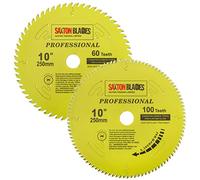 TCT250MXATPRO Saxton Professional Range TCT - Hojas de sierra circular de 250 mm, 60 y 100T x 30 mm, 16, 20, 25 mm, anillos de reducción compatibles con Bosch Makita Dewalt, etc