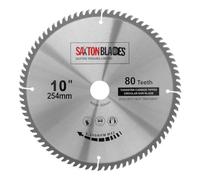 TCT25480T Saxton TCT - Hoja de sierra circular para madera, 254 mm x 30 mm, orificio x 80 T para Bosch Makita Dewalt