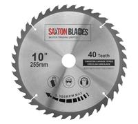 TCT25540T Saxton TCTT - Hoja de sierra circular de madera para Bosch Makita Dewalt (255 mm x 30 mm x 40 mm)