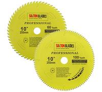 TCT255MXAPRO Saxton Professional Range TCT - Hoja de sierra circular (255 mm, 60 y 100 dientes x 30 mm, 25, 25.4 mm) compatible con los anillos de reducción Evolution Bosch Makita Dewalt etc.