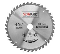 TCT26040T Saxton TCT - Hoja de sierra circular para madera, 260 mm x 40 T, compatible con Festool Bosch, Makita Dewalt