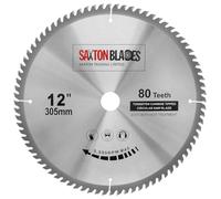 TCT30580T - Hoja de sierra circular de madera Saxton TCT, 305 mm x 30 mm x 80 t, para Bosch Makita Dewalt