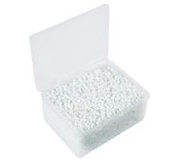 Tcthbc Cuentas blancas fusibles, 7000 unidades, cuentas de hierro Melty de 5 mm con caja de almacenamiento, compatibles con Perler y Hama