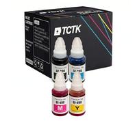 TCTK Cartuchos de Tinta GI-490BK GI-490C GI-490M GI-490Y Pack de 4 CMYK Compatible con Canon PIXMA G1400 G1410 G1411 G2400 G2410 G2411 G3400 G3410 G3411 G4400 G4410 G4411