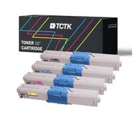 TCTK Tóner C301 Pack de 4 CMYK Compatible con Oki C301dn C321dn MC332DN MC340 MC342dn MC342DNW, sustituye 44973536