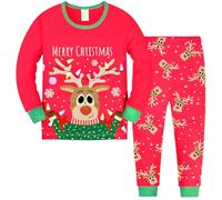 TCWWBB Conjunto de pijama corto para niños de 2 a 8 años, reno, 9-10 Years