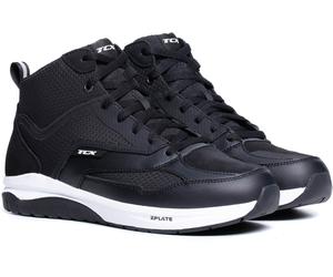 TCX Nalbak Zapatos de moto impermeables, negro-blanco, tamaño 45 para Hombres