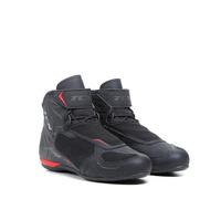 TCX - R04D AIR, Scarpe da Moto Uomo, Traspirabili e Versatili, Tomaia in Mesh con Rivestimento Hot-Melt, Chiusura con Lacci e Velcro, Nero/Rosso