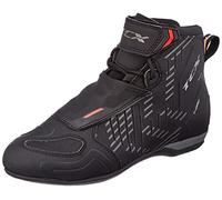 TCX - R04D Waterproof, Zapatillas de Moto Impermeables para Hombre, Certificadas con Membrana T-DRY, Cordones y Cierre de Velcro, Parte Superior de Malla, Negro