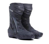 TCX - S-TR1, bota de moto para hombre, deportiva, certificada, parte superior de microfibra, cremallera lateral elástica y velcro, negra