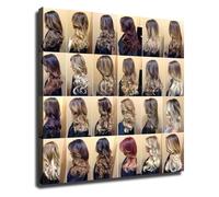 TCYNNQVD Modern Haircut Poster Womens Hairstyles Canvas Wall-Art Salon Decor Hair Style Guide Print for Beauty Parlor Home Decor Dressing Room(Unframed,08x12inch(20x30cm))