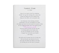 TCYNNQVD Poem Quote Typography Canvas Print Funeral Blues Memorial Wall-Art for Bedroom Living Room Quiet Corner Decor(Framed,12x18inch(30x45cm))