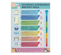 TCYNNQVD Safe Breast Milk Storage Poster Lactation Educational Wall Decor For Home Office Nursery(Unframed,16x24inch(40x60cm))
