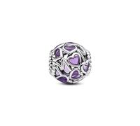 TCZNAF Openwork Hearts Mom Charms Abalorios Colgante de Cuentas Compatible con Europeo Pulsera Collar Charms de Día de la Madre Para Mujer