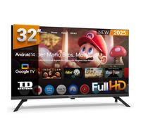 TD Systems - Smart TV 32 Pulgadas Full HD, Android 14 GTV, Television TDT HD, Modelo 2025, Televisor con 3 años de garantía - PRIME32K21FGLE
