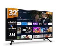 TD Systems - Smart TV 32 Pulgadas, Hey Google, Television TDT HD, Android 11, Modelo 2025, Televisor con 3 años de garantía - PRIME32C19GLE