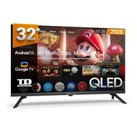 TD Systems - Smart TV 32 Pulgadas QLED, Android 14 GTV, Television TDT HD, Modelo 2025, Televisor con 3 años de garantía - PRIME32K21GLQ