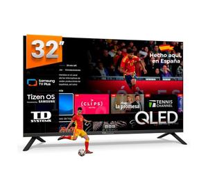 TD Systems - Smart TV 32 Pulgadas QLED con Tizen OS 8.0 Powered by Samsung, Televisión HDR10 con Sintonizador Triple, Televisores del 2026 | PRIME32QC22TIZEN