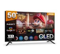 TD Systems - Smart TV 50 Pulgadas 4k QLED, Android 14 GTV, Television TDT HD, Modelo 2026, Televisor con 3 años de garantía - PRIME50C21GLQ