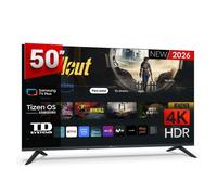 Td systems - smart tv 50 pulgadas 4k. samsung tv tizen os 8.0. sintonizador triple (dvb-t2/c/s2). televisores con samsung smart tv gaming hub. televisión del 2026. compatible con prime video, netflix,