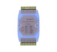 TD4017 8-Ch Tarjeta de entrada analógica RS485 Hub con aislamiento 2500V para voltaje Adquisición de señal de corriente Sistema de control de automatización industrial Carril DIN 102.5x72mm