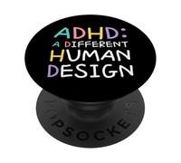 TDAH A Different Human Design Awareness Declaración Cita PopSockets PopGrip Adhesivo