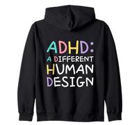 TDAH A Different Human Design Awareness Declaración Cita Sudadera con Capucha