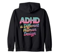 TDAH A Different Human Design Awareness Declaración Cita Sudadera con Capucha