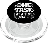 TDAH Ansiedad One Task At A Time (Maybe) Humor PopSockets PopGrip para MagSafe