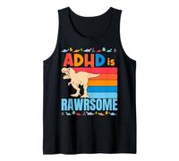 TDAH Is Awesome Boys Girls Regalo de Dinosaurio de Conciencia de ADHD Camiseta sin Mangas