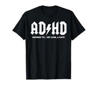 TDAH Modo Caos Divertido Gato Distracción Humor Camiseta