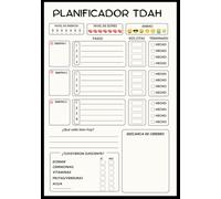 TDAH: Organizador / Planificador para adultos, adolescentes y niños. Aumenta tu productividad, gestiona tu tiempo, mejora tu enfoque y alcanza tus metas.