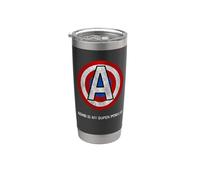 TDAH Super Power Autoestima Motivacional y Conciencia Vaso térmico de acero inoxidable de doble pared