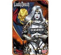 TDAMZPC Letreros de metal vintage de LADY DEATH CATACLYSMIC MAJESTY #2 (OF 2) CVR D TURNER NAUGHT Fun Poster Restaurant Kitchen Club Bar Man Cueva Vintage Metal Sign Wall Art Decor Tin Sign - 20.3 x