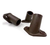 TDBS The Dustpan and Brush Store Paquete de 3 soportes de escoba de plástico, 2 agujeros de tornillo, soporte de mango de escoba resistente para soportar mango fijo de escoba de empuje, 15/16 pulgadas