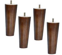 TDCHNDRO Patas de Madera Modernas, Juego 4 Patas sofá Color Nogal, Repuesto for Muebles Maciza, Pernos M8, for armarios Cocina, Mesa, for Dos plazas, sillas, Camas y cómodas(40cm/15.7in)