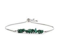 TDCHNDRO Pulsera de Piedra Natural cruda - Pulsera de Cristal Natural Pulsera de Anillo Hecha a Mano con Cuentas de Grava Pulsera Ajustable de Cadena de Acero Inoxidable(Green Peacock)