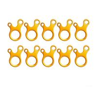 TDCuizent 10 ajustadores de línea de tienda de campaña, hebillas antideslizantes de aleación de aluminio para camping, senderismo, cuerda de lona, tensor, anillo en S, anillo de caracol de doble ojo