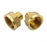 TDCuizent 2 conectores reductores de bujes hexagonales de latón G1/2 macho a G3/4 o G1 hembra adaptador de rosca resistente a las grietas para sistemas industriales de calefacción de fontanería (G1/2