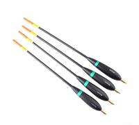 TDCuizent 4 flotadores de pesca de madera de balsa, bobinas deslizantes verticales con cabeza de cobre, cola sensible para todas las profundidades y condiciones de agua, juego de aparejos que no se