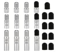 TDCuizent Adaptador de extensión de válvula para scooter eléctrico, extensor de boquilla de neumático de acero inoxidable para control de presión e inflado, pieza de repuesto impermeable en plata (24
