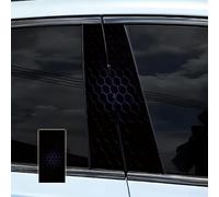 TDCuizent Adhesivo de vinilo para pilar B de panal de abeja Película protectora para carrocería de coche, patrón geométrico, material PET, resistente a la intemperie, resistente a los arañazos
